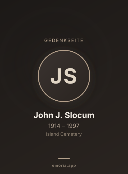 Gedenkportrait von John J. Slocum