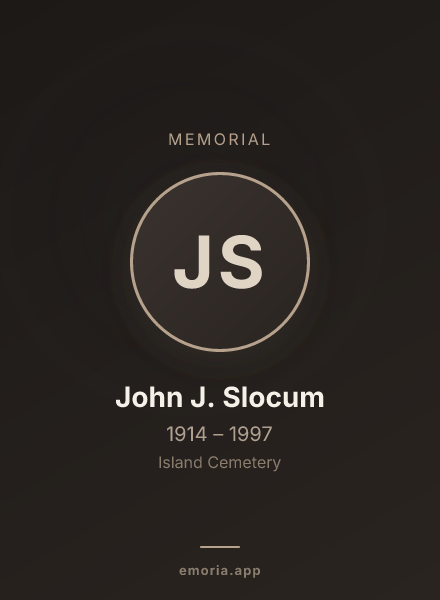 Memorial portrait of John J. Slocum