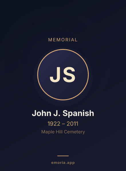 Memorial portrait of John J. Spanish