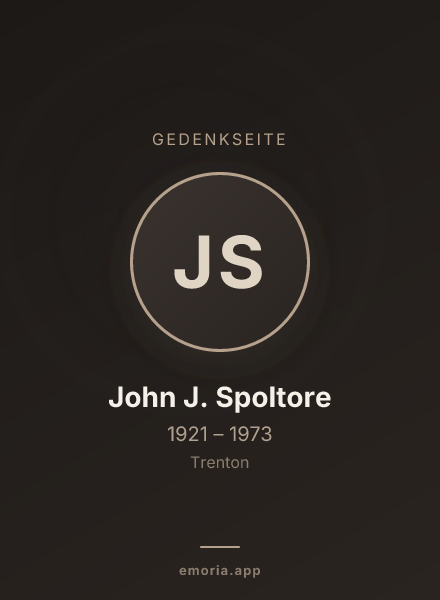 Gedenkportrait von John J. Spoltore