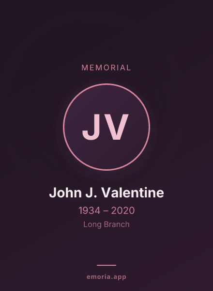 Memorial portrait of John J. Valentine