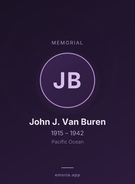 Memorial portrait of John J. Van Buren
