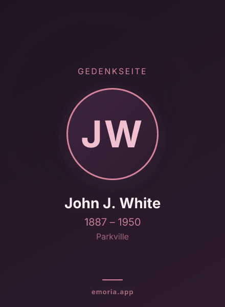 Gedenkportrait von John J. White