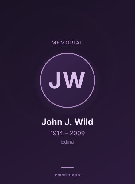 Memorial portrait of John J. Wild