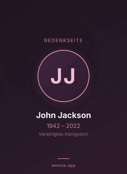Gedenkportrait von John Jackson