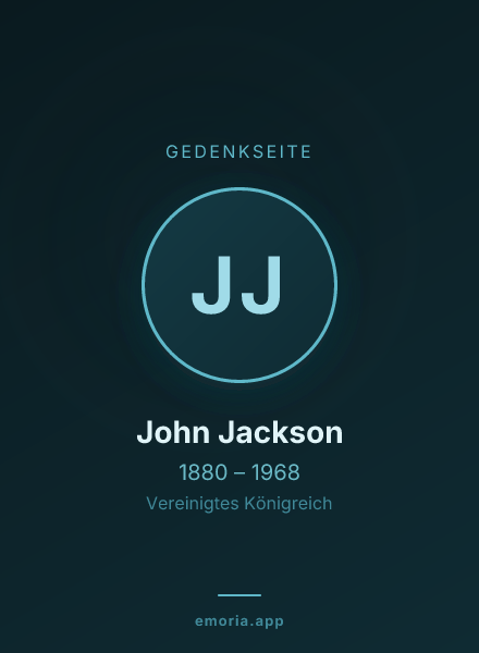 Gedenkportrait von John Jackson