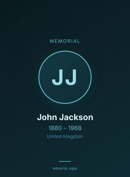 Memorial portrait of John Jackson