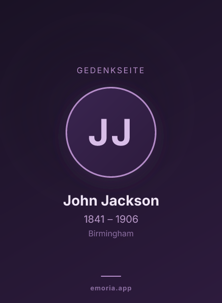 Gedenkportrait von John Jackson