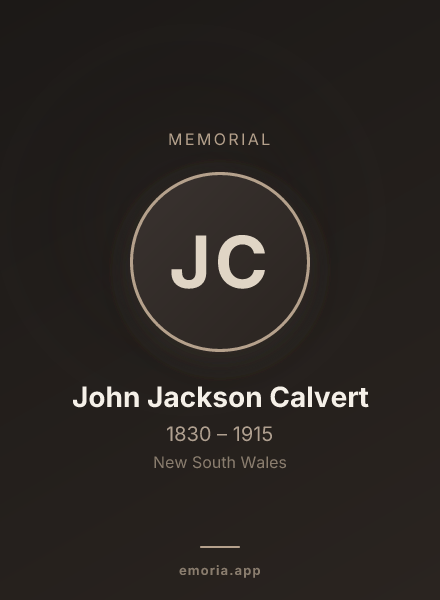 Memorial portrait of John Jackson Calvert