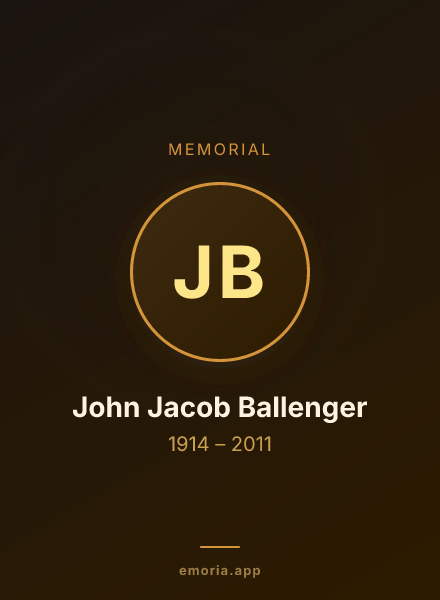 Memorial portrait of John Jacob Ballenger