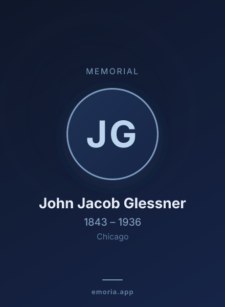 Memorial portrait of John Jacob Glessner
