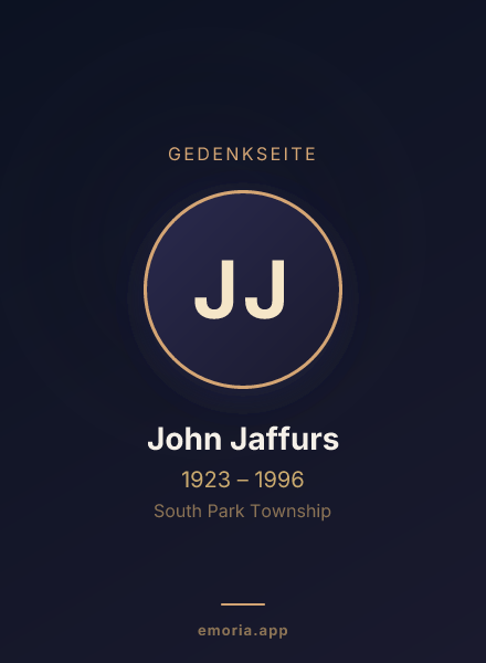 Gedenkportrait von John Jaffurs