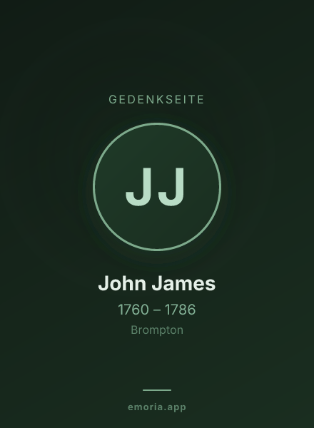Gedenkportrait von John James