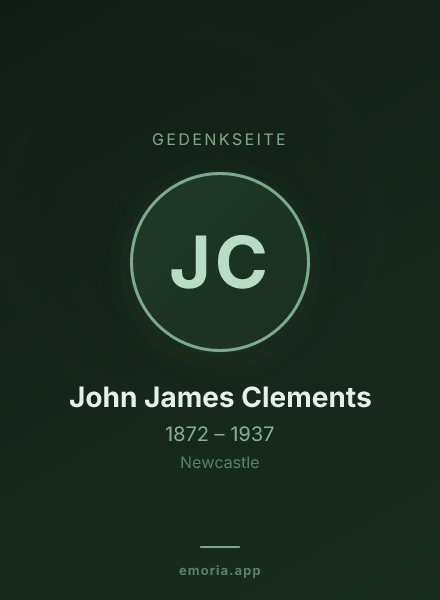 Gedenkportrait von John James Clements