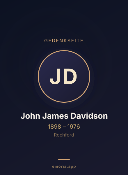 Gedenkportrait von John James Davidson