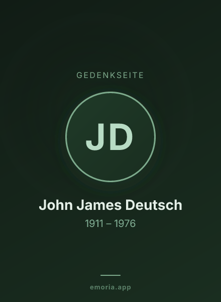 Gedenkportrait von John James Deutsch