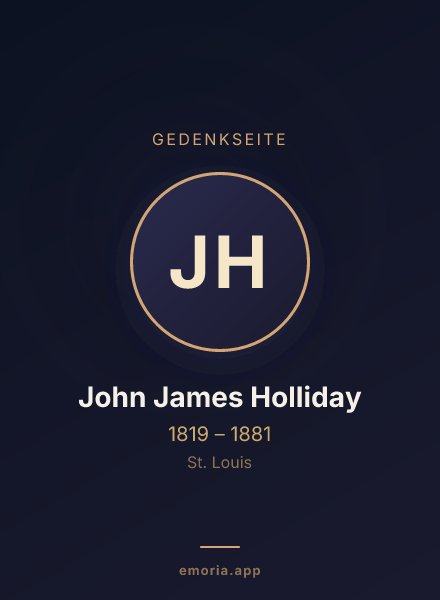 Gedenkportrait von John James Holliday