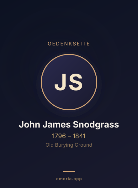 Gedenkportrait von John James Snodgrass