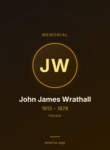 Memorial portrait of John James Wrathall