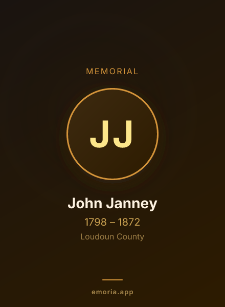 Memorial portrait of John Janney