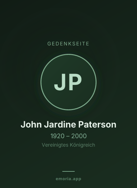 Gedenkportrait von John Jardine Paterson