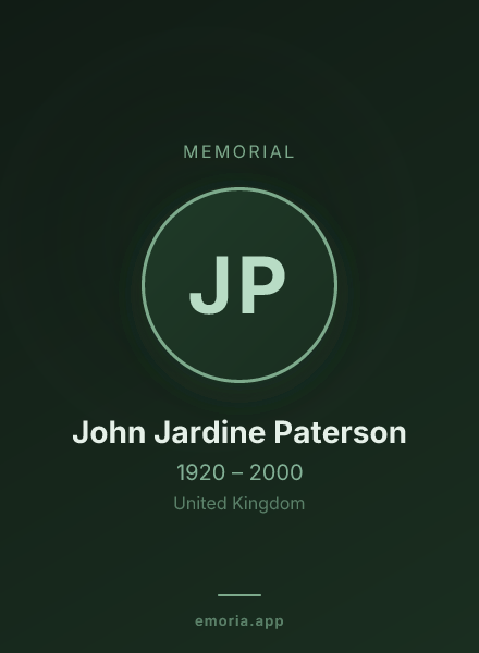 Memorial portrait of John Jardine Paterson