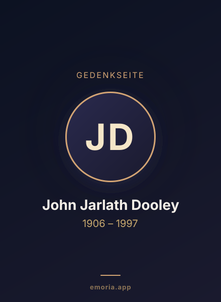 Gedenkportrait von John Jarlath Dooley