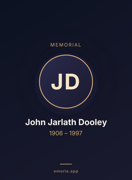 Memorial portrait of John Jarlath Dooley