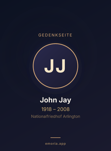 Gedenkportrait von John Jay