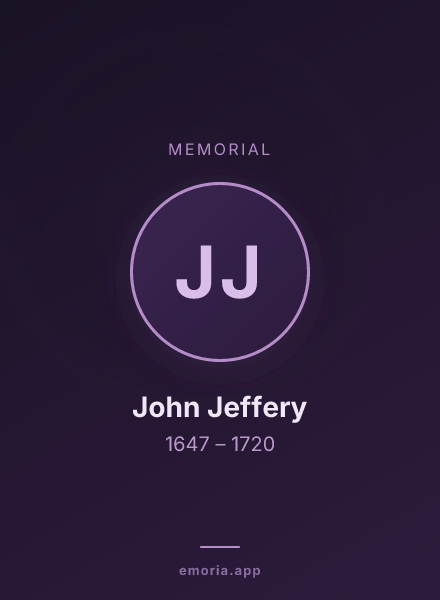 Memorial portrait of John Jeffery