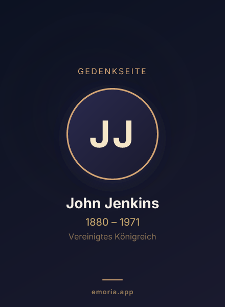 Gedenkportrait von John Jenkins