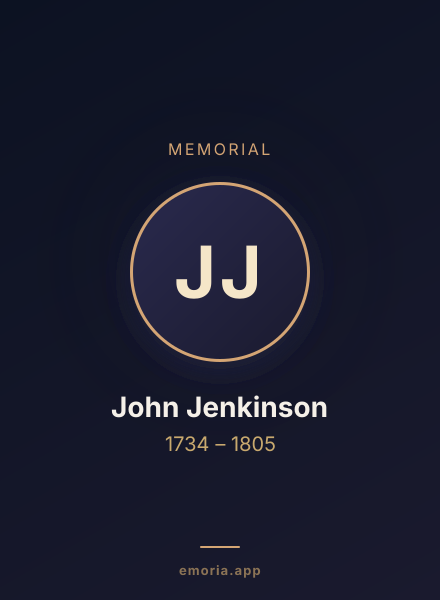 Memorial portrait of John Jenkinson