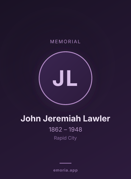 Memorial portrait of John Jeremiah Lawler