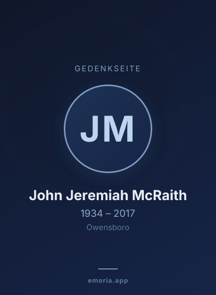 Gedenkportrait von John Jeremiah McRaith