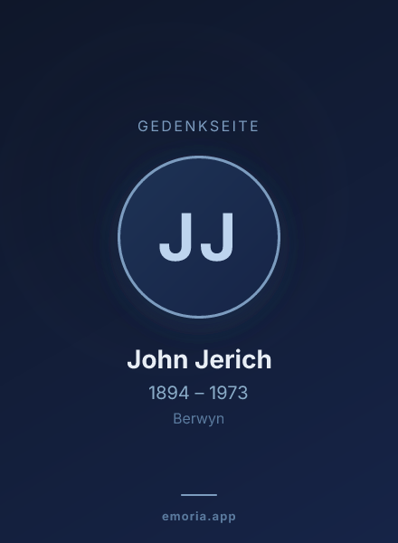 Gedenkportrait von John Jerich
