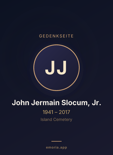 Gedenkportrait von John Jermain Slocum, Jr.