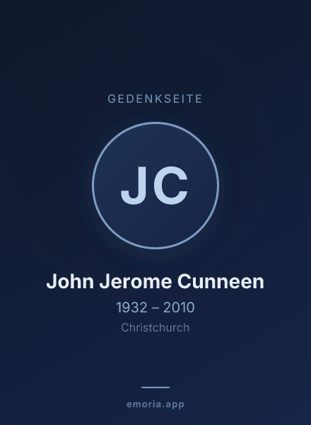 Gedenkportrait von John Jerome Cunneen
