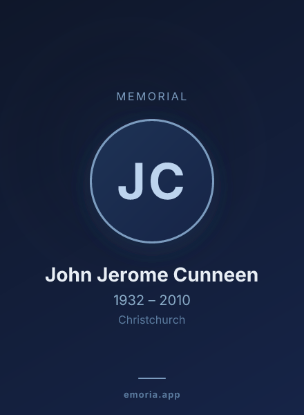 Memorial portrait of John Jerome Cunneen