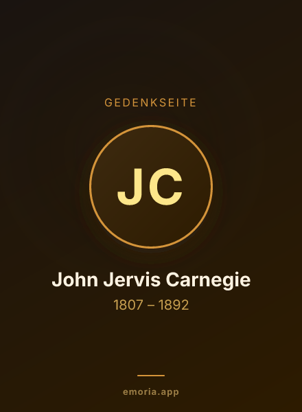 Gedenkportrait von John Jervis Carnegie