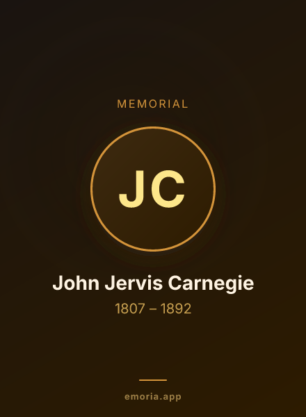 Memorial portrait of John Jervis Carnegie