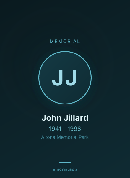 Memorial portrait of John Jillard