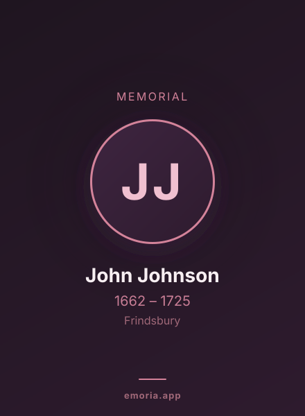 Memorial portrait of John Johnson