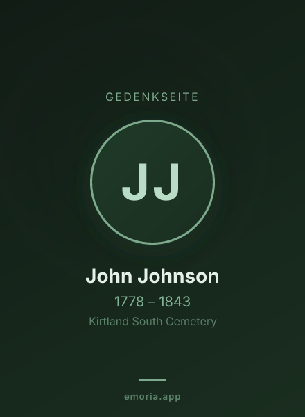 Gedenkportrait von John Johnson