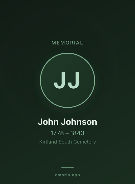 Memorial portrait of John Johnson
