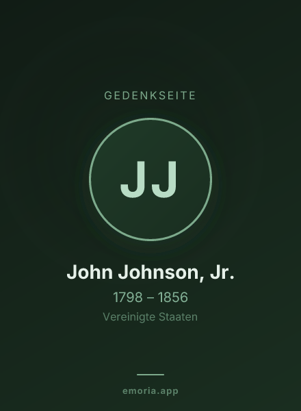 Gedenkportrait von John Johnson, Jr.