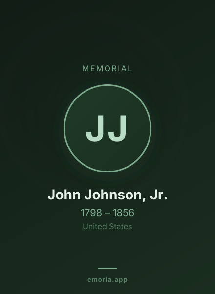 Memorial portrait of John Johnson, Jr.