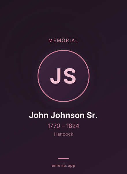 Memorial portrait of John Johnson Sr.