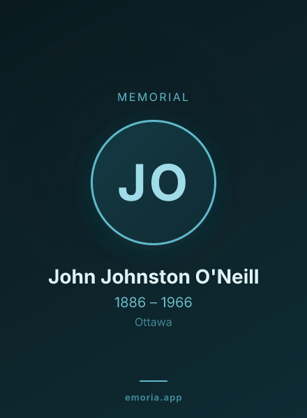 Memorial portrait of John Johnston O'Neill