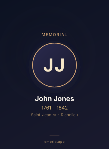 Memorial portrait of John Jones