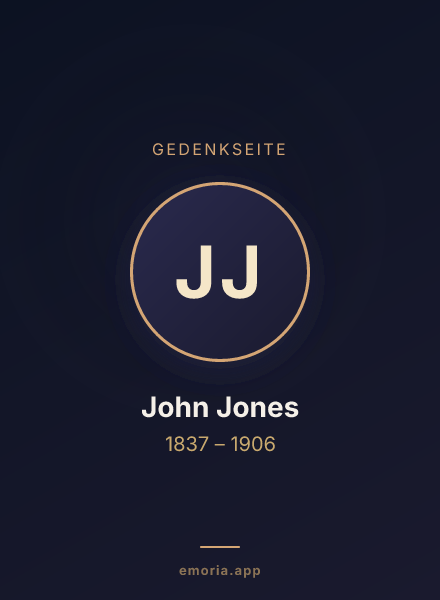 Gedenkportrait von John Jones